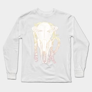 Virgo Skull - Colour Outline Long Sleeve T-Shirt